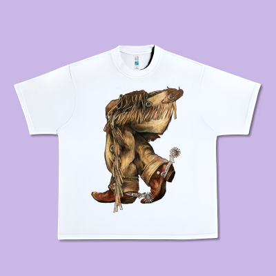 Cowboy Boots Western Urban Heavy Tee Designed By Howdyjamesfarm