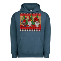 Pigment Midnight Navy Christmas gnomes Urban Hoodie - BarkalooDesign