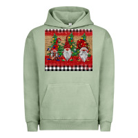 Pigment Oil Green Christmas gnomes Urban Hoodie - BarkalooDesign