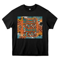 Black all i need is a little bit of coffee and o whole lot of jesus Heavy Core Tee - JahusDesignShop