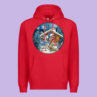 Winter Farm Animals Premium Hoodie Designed By Fadigitalartstudio