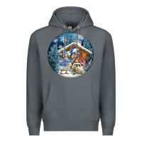 Rock Winter Farm Animals Premium Hoodie - FaDigitalArtStudio