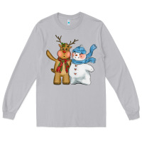 Moon Dust christmas reindeer snowman Long Sleeve Tee - CowGirlArtShop