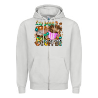 Dove Grey Life Begins After Coffee Zipper Hoodie - CowhideDigitalArt