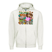 Oatmeal Heather Life Begins After Coffee Zipper Hoodie - CowhideDigitalArt