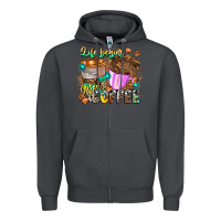 Smoke Life Begins After Coffee Zipper Hoodie - CowhideDigitalArt