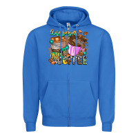 True Royal Life Begins After Coffee Zipper Hoodie - CowhideDigitalArt