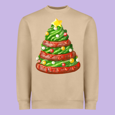 Green Chocolate Christmas Cookie Cake Heavyweight Sweatshirt Designed By Fadigitalartstudio