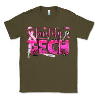 Army Green Breast Cancer Facility Tech Classic Tee - texasbilliewilder