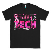 Black Breast Cancer Facility Tech Classic Tee - texasbilliewilder