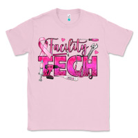 Bubblegum Pink Breast Cancer Facility Tech Classic Tee - texasbilliewilder