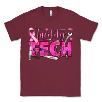 Burgundy Breast Cancer Facility Tech Classic Tee - texasbilliewilder