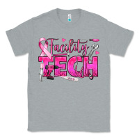 Heather Grey Breast Cancer Facility Tech Classic Tee - texasbilliewilder