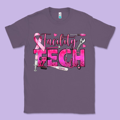 Breast Cancer Facility Tech Classic Tee Designed By Texasbilliewilder