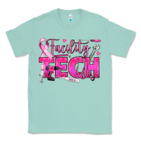 Seafoam Breast Cancer Facility Tech Classic Tee - texasbilliewilder