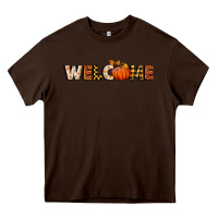 Chocolate Brown welcome pumpkin Heavy Core Tee - BundleAndBundleShop