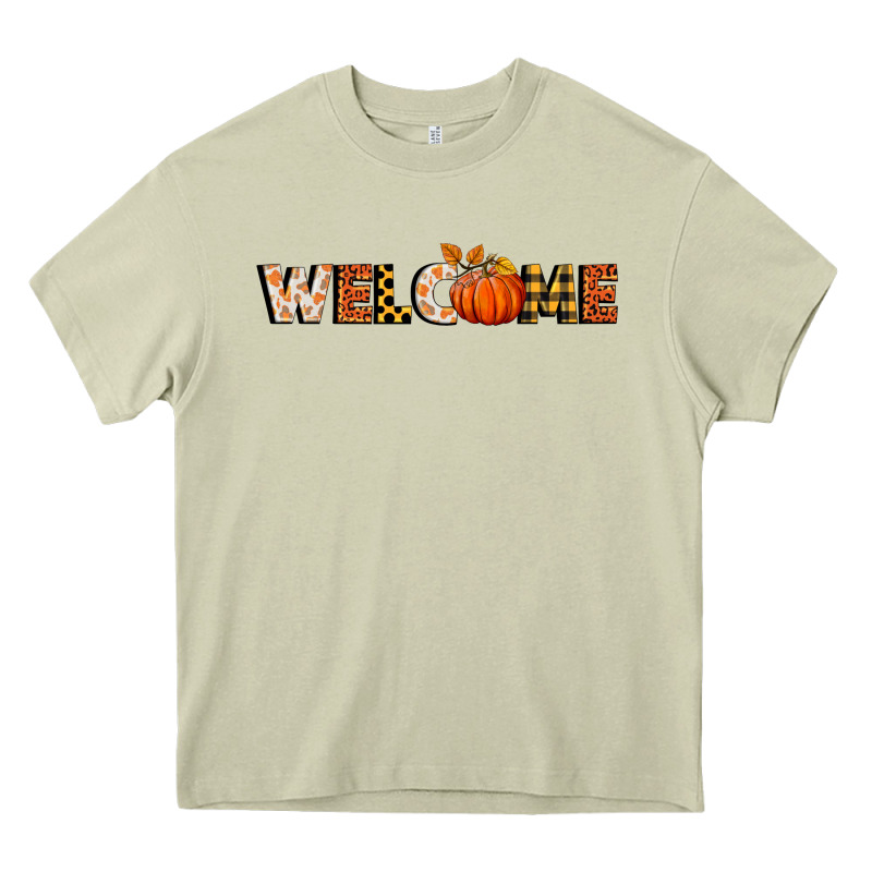 Welcome Pumpkin Heavy Core Tee by BundleAndBundleShop | Teevron