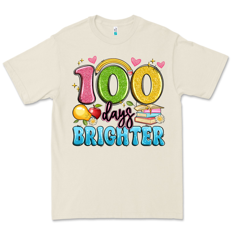 100 Days Brighter Premium Tee by Artiststas | Teevron