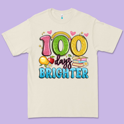 100 Days Brighter Premium Tee Designed By Artiststas