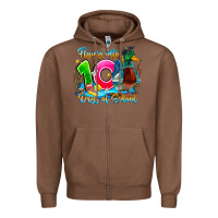 Chestnut name flying into 100 days of school Zipper Hoodie - CowhideDigitalArt