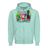 Seafoam name flying into 100 days of school Zipper Hoodie - CowhideDigitalArt