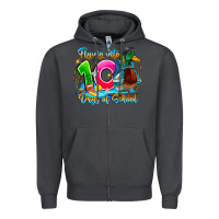 Smoke name flying into 100 days of school Zipper Hoodie - CowhideDigitalArt