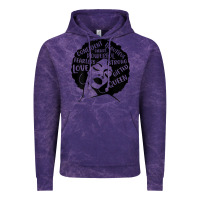 Cloud Purple Womens Strong Black Woman Afro Message Vintage Hoodie - lanVoArt