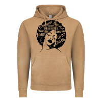 Vintage Camel Womens Strong Black Woman Afro Message Vintage Hoodie - lanVoArt