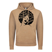 Vintage Coffee Womens Strong Black Woman Afro Message Vintage Hoodie - lanVoArt