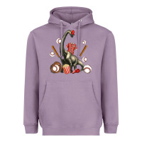Lavender brachiosaurus with baseball Heavyweight Hoodie - Artiststas