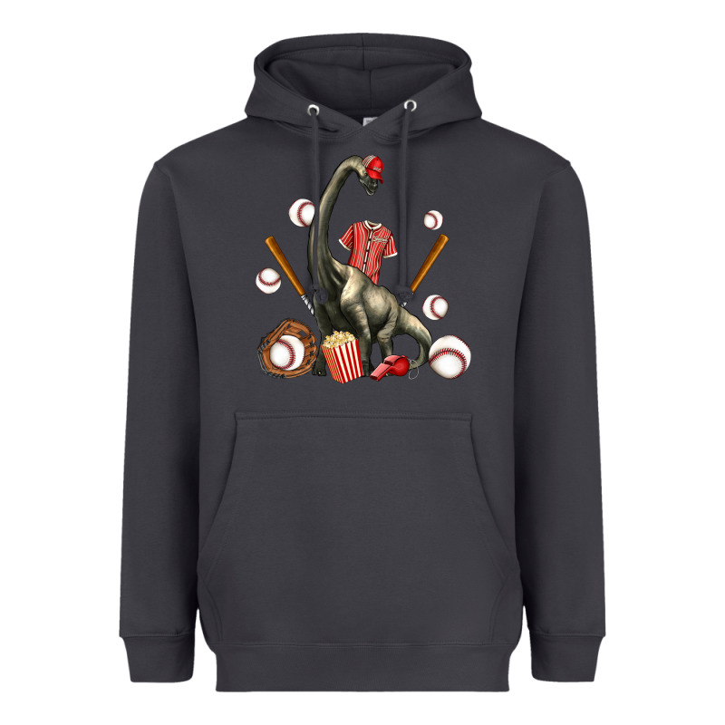 Brachiosaurus With Baseball Heavyweight Hoodie by Artiststas | Teevron