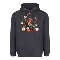 Smoke brachiosaurus with baseball Heavyweight Hoodie - Artiststas