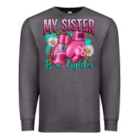 Charcoal Heather Breast Cancer My Sister Is A Fighter Premium Sweatshirt - Artiststas