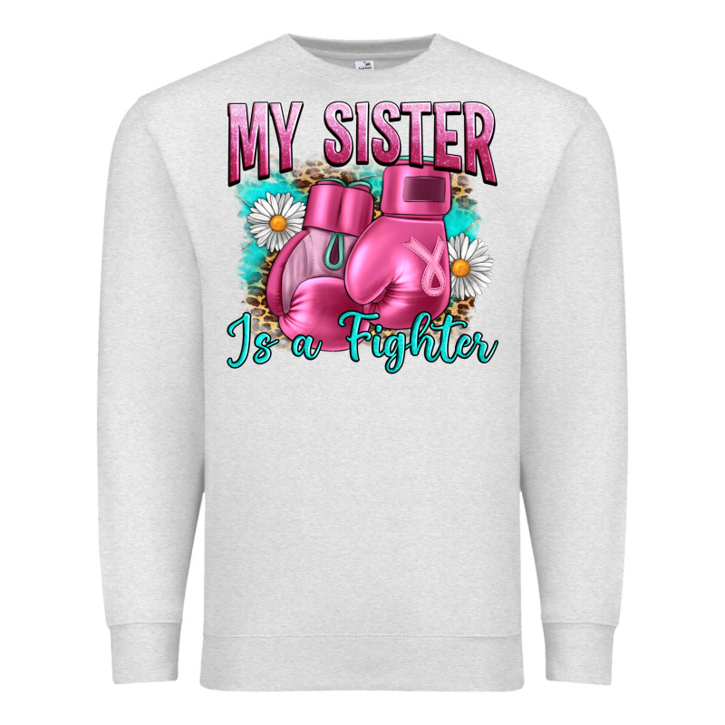 Breast Cancer My Sister Is A Fighter Premium Sweatshirt by Artiststas | Teevron
