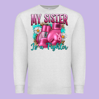 Breast Cancer My Sister Is A Fighter Premium Sweatshirt Designed By Artiststas