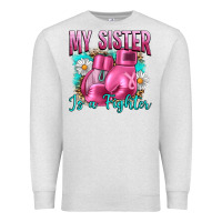 Oatmeal Heather Breast Cancer My Sister Is A Fighter Premium Sweatshirt - Artiststas