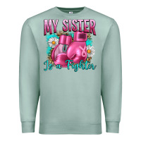 Seafoam Breast Cancer My Sister Is A Fighter Premium Sweatshirt - Artiststas