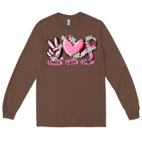 Chestnut peace love cure breast cancer Long Sleeve Tee - CowGirlArtShop