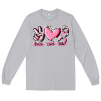 Moon Dust peace love cure breast cancer Long Sleeve Tee - CowGirlArtShop