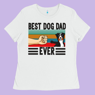 Best Dog Dad Ever Ladies Tee Designed By Bettercallsaul