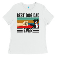 White Best Dog Dad Ever Ladies Tee - Bettercallsaul