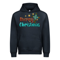 Navy merry christmas turquoise gemstones cross Urban Hoodie - BarkalooDesign