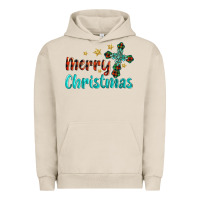 Pigment French Oak merry christmas turquoise gemstones cross Urban Hoodie - BarkalooDesign