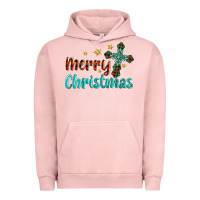 Pigment Salmon merry christmas turquoise gemstones cross Urban Hoodie - BarkalooDesign