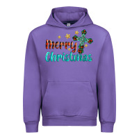 Tulip merry christmas turquoise gemstones cross Urban Hoodie - BarkalooDesign