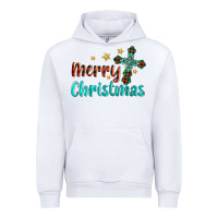 White merry christmas turquoise gemstones cross Urban Hoodie - BarkalooDesign