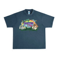 Midnight Navy Happy Easter Day rainbow Urban Heavy Tee - HowdyJamesFarm