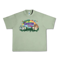 Oil Green Happy Easter Day rainbow Urban Heavy Tee - HowdyJamesFarm