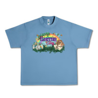 Pebble Blue Happy Easter Day rainbow Urban Heavy Tee - HowdyJamesFarm