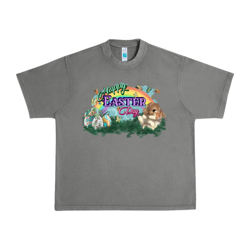Happy Easter Day Rainbow Urban Heavy Tee by HowdyJamesFarm | Teevron